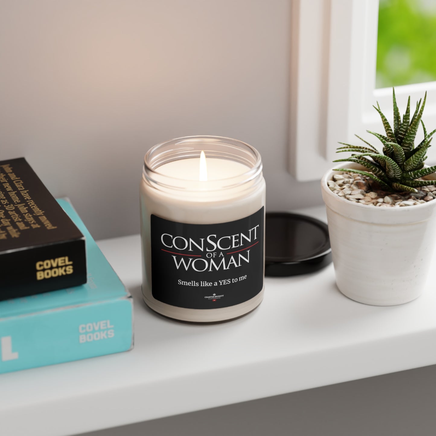 ConScented Candle (White on Black)