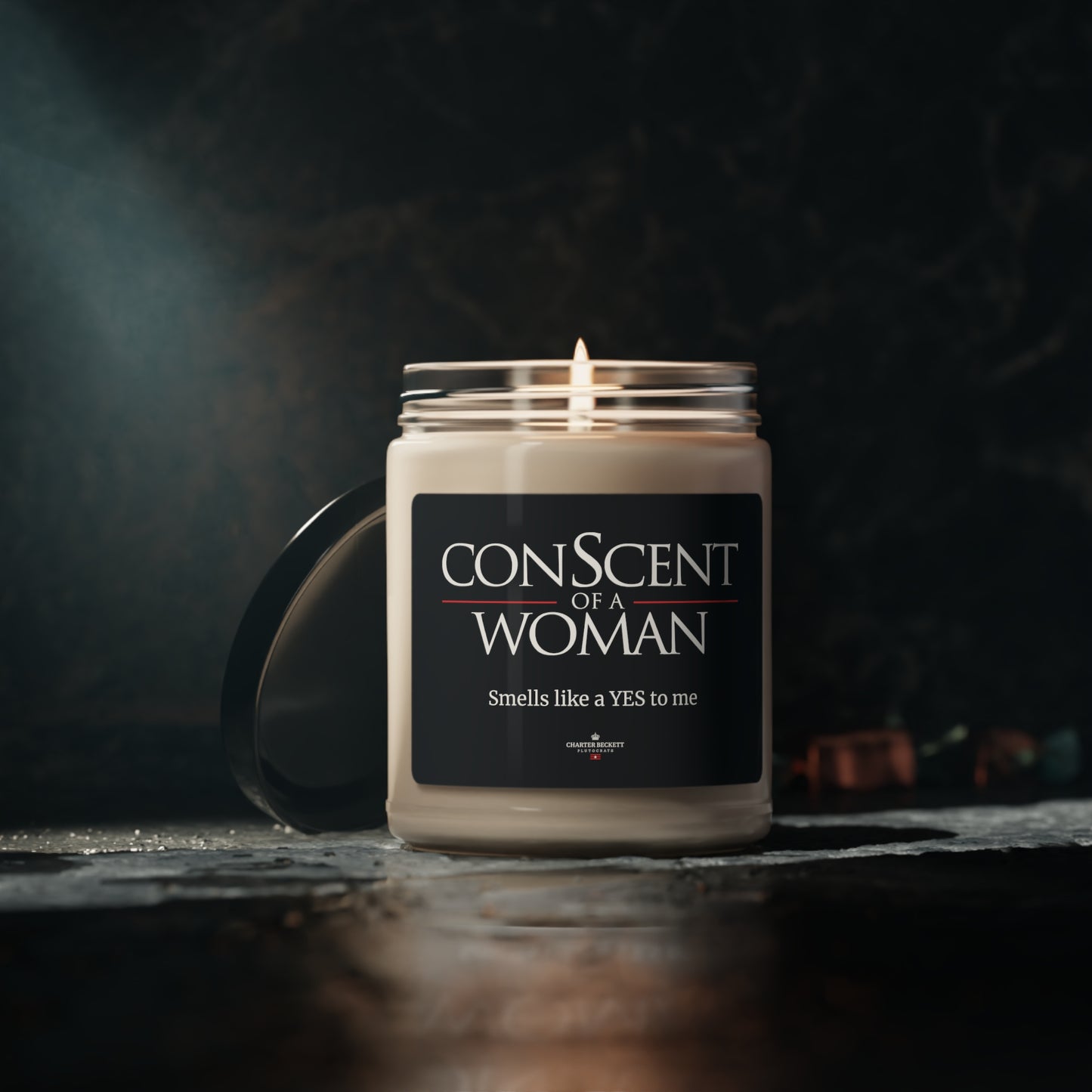 ConScented Candle (White on Black)
