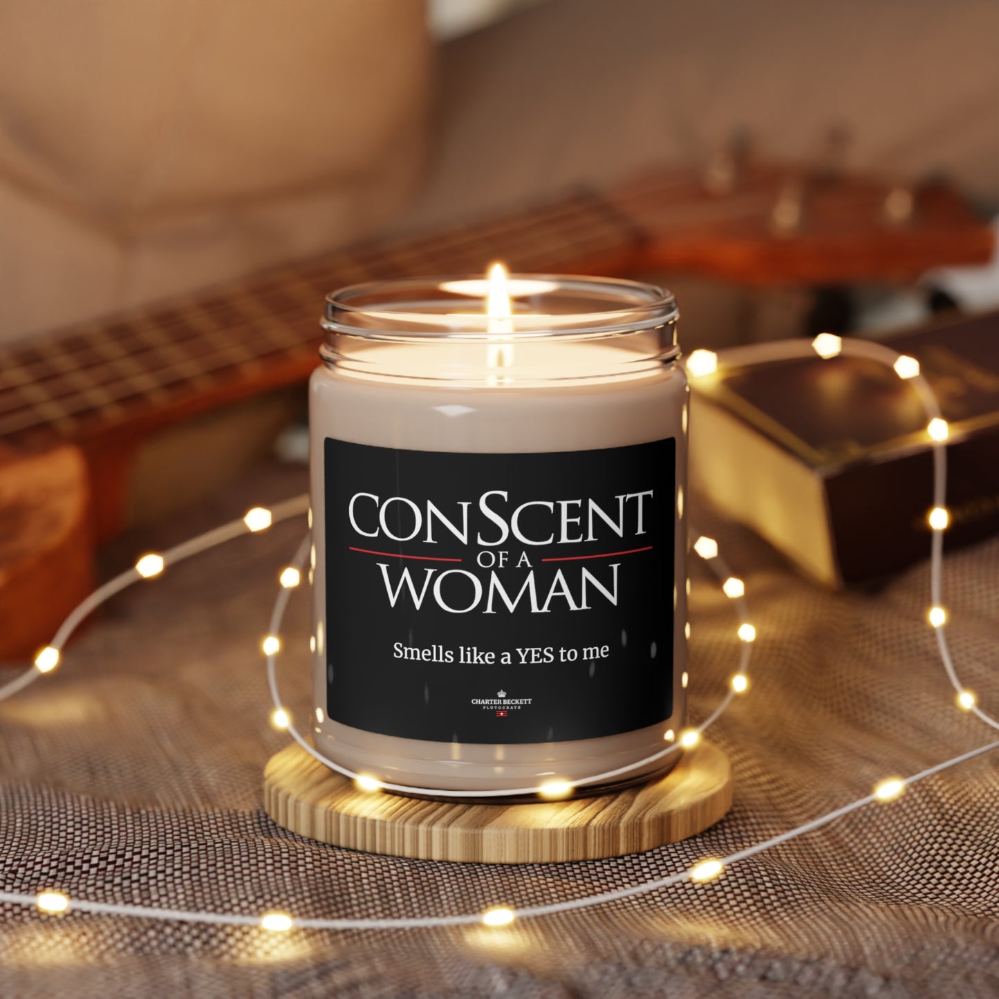 ConScented Candle (White on Black)